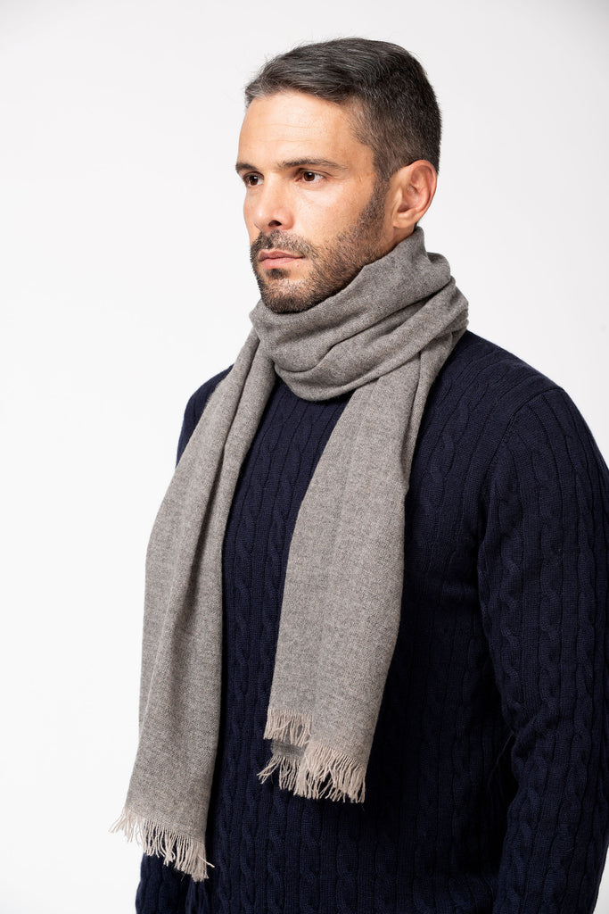 Sciarpa in cashmere Grigio Medio 3