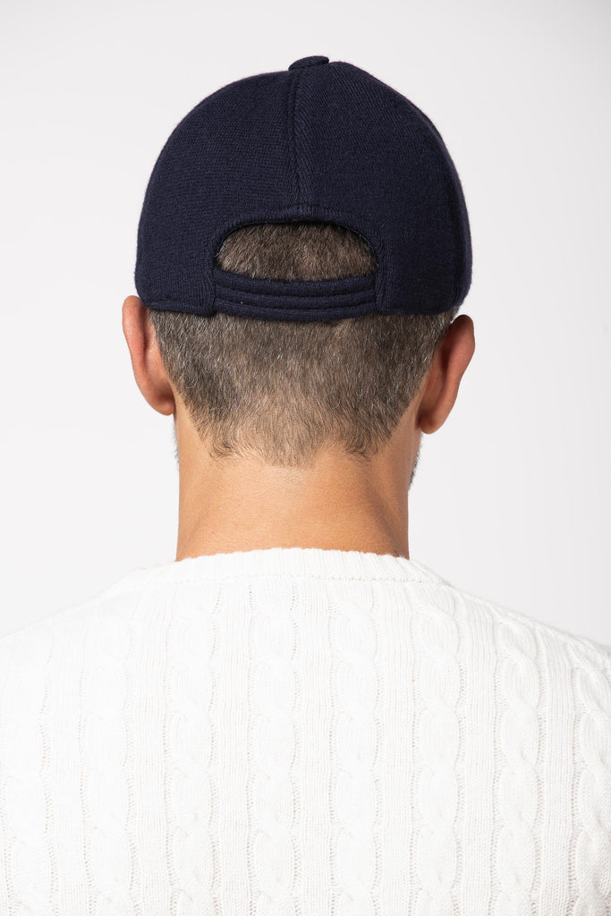 Cappello baseball in cashmere Navy 4