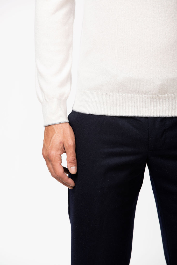 Girocollo in cashmere Stucco B 3