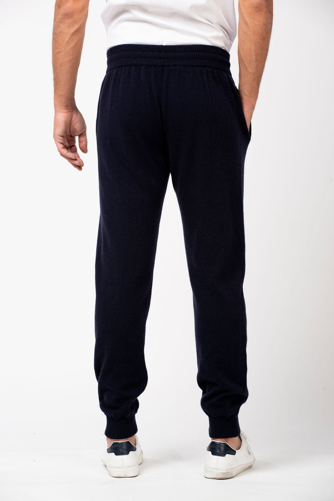Pantalone jogging in cashmere Navy 2