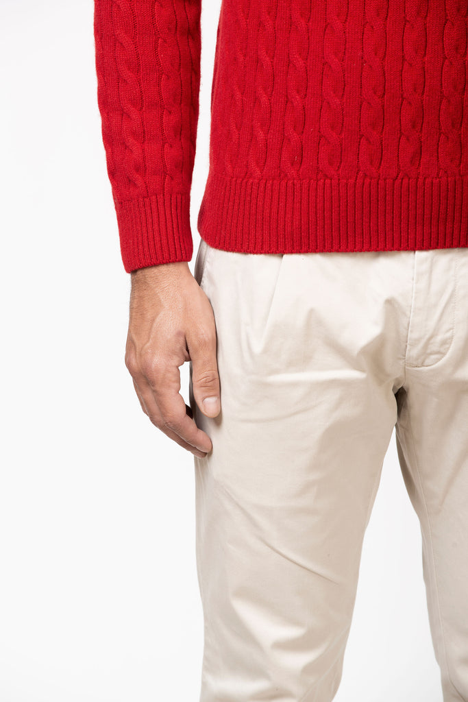 Girocollo a trecce e coste in cashmere Postbox 3