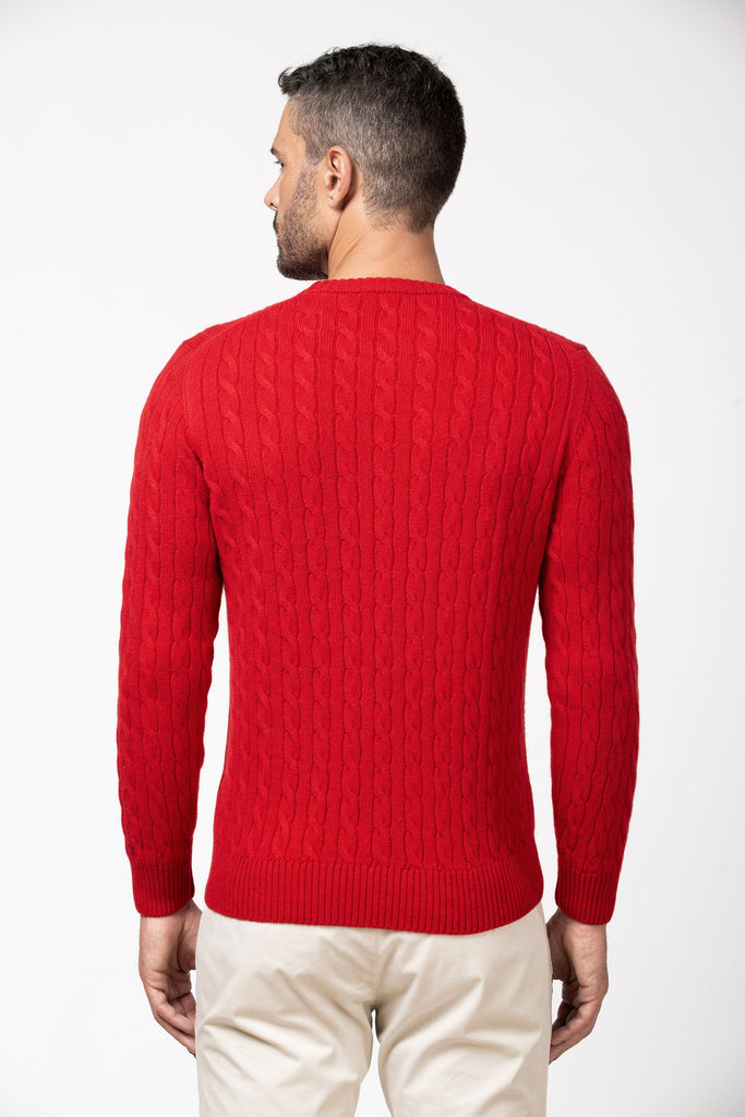 Girocollo a trecce e coste in cashmere Postbox 4