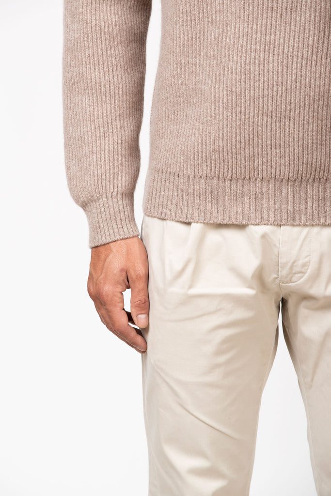 Girocollo a costa inglese in cashmere Toast 3