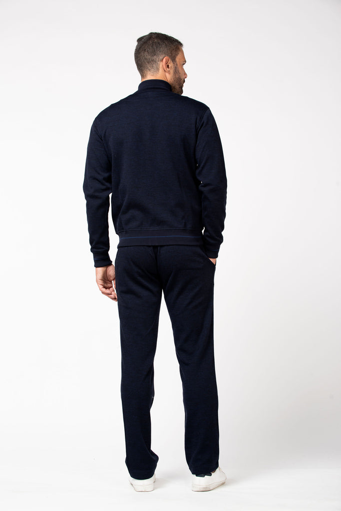 Felpa full zip jogging Navy 3