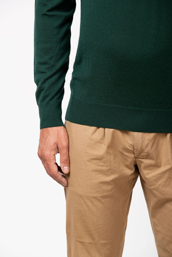 Girocollo extrafine in cashmere Verde Zucchina 4