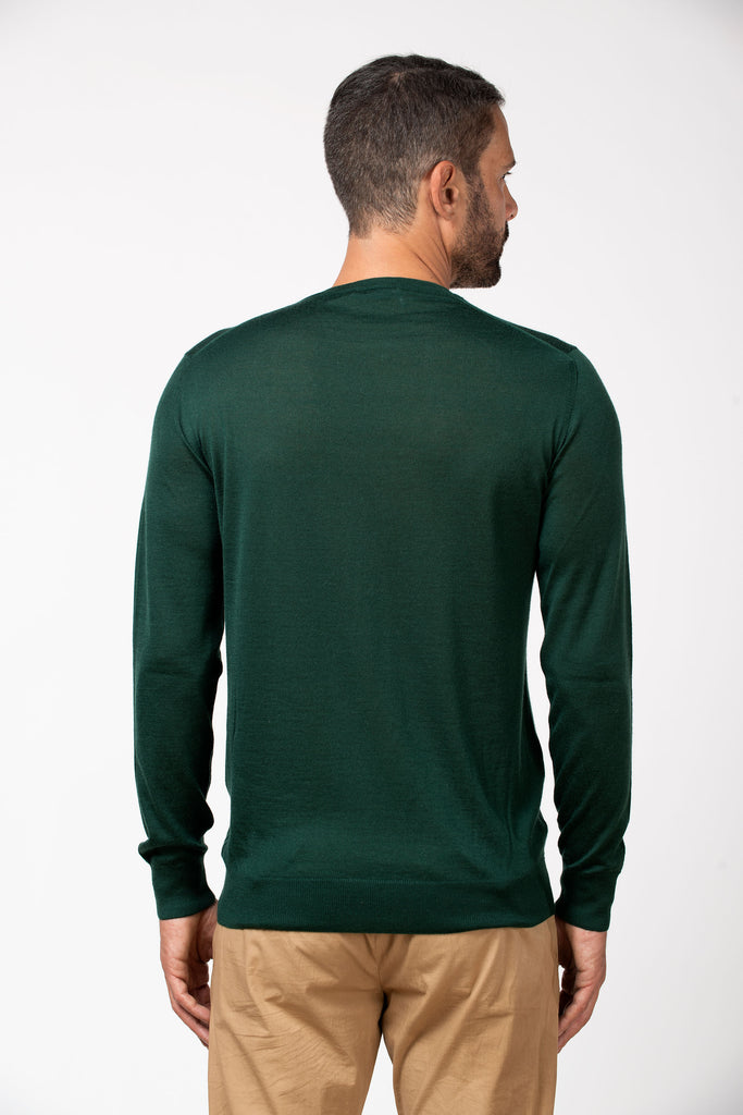 Girocollo extrafine in cashmere Verde Zucchina 3