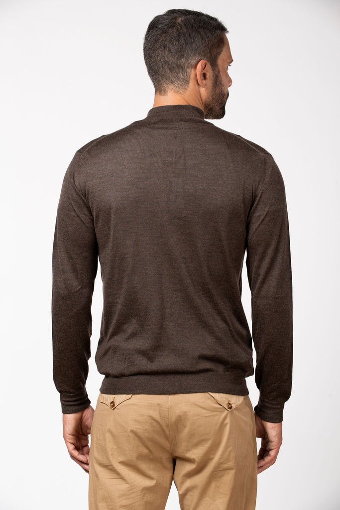 Cardigan full zip in cashmere e seta Testa Moro 5