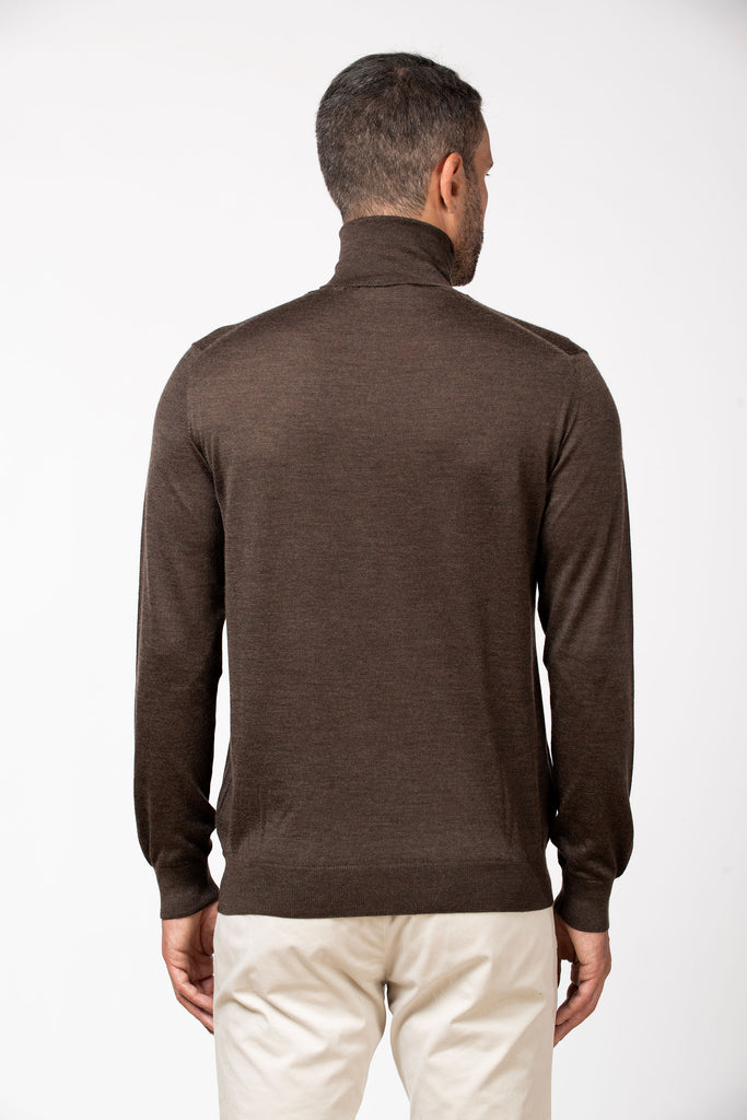 Dolcevita extrafine in cashmere e seta Brown 3