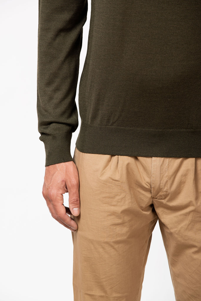 Dolcevita extrafine in cashmere e seta Verde Loden 4