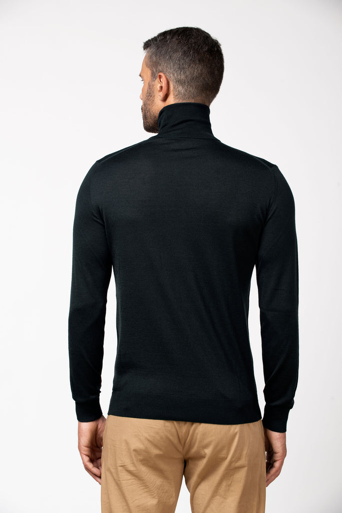 Dolcevita extrafine in cashmere e seta Verde Scuro 3