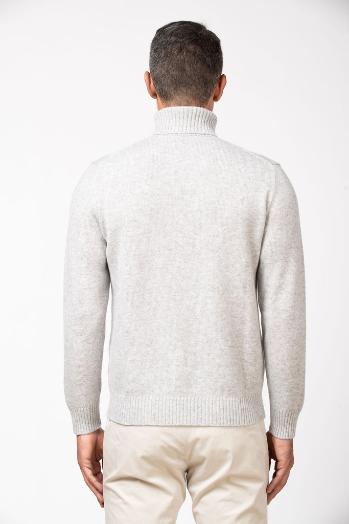 Dolcevita intarsio Lupo in cashmere Foggy 3